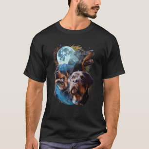3 Moon Rottweiler Dog Canine Puppy Graphic T-Shirt
