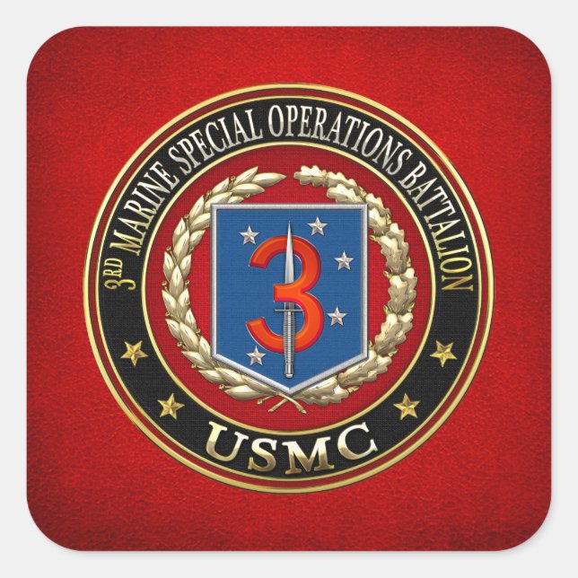 3. MSOB [3D] QUADRATISCHER AUFKLEBER (Vorderseite)