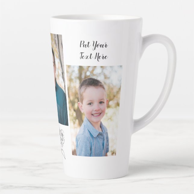 3 Mug de café photo vertical personnalisé (Droite)
