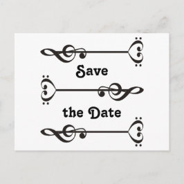 3 Musikpfeile Ankündigungspostkarte