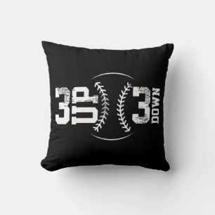 3 Nach oben 3 Nach unten Baseball   Kissen
