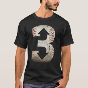 3 Nach oben   Drei-oben-Drei-Down-Baseball T-Shirt