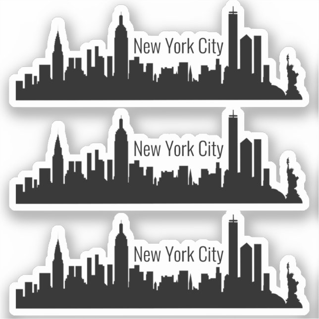 3 New York City Stickers Aufkleber (Vorderseite)