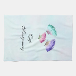 3 Niedliche Pastelfarben Wasserfarbenfrohe Schmett Geschirrtuch