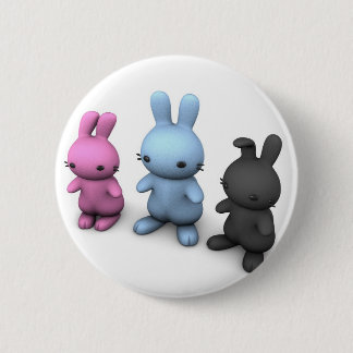3 niedliche wabbits button