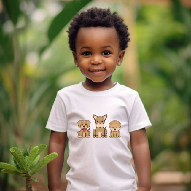 3 Niedliches Haustier Print White Baby Kinder Tshi Baby T-shirt (Von Creator hochgeladen)