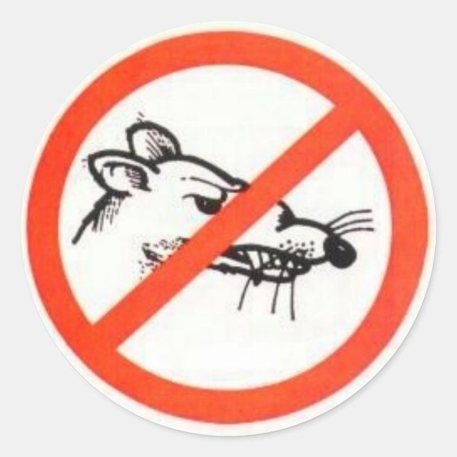 3" No Rat sticker (Devant)