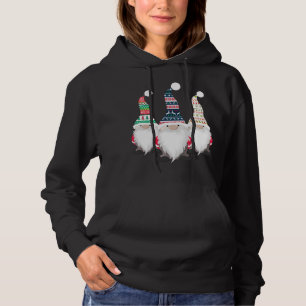 3 Nordic Gnomes Swedish Nisse Tomte Christmas Paja Hoodie