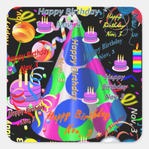 3 novembre Stickers Anniversaires de enfants