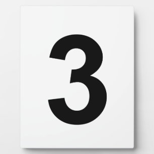 3 - Nummer drei Fotoplatte