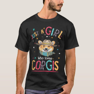 3 Nur ein Mädchen das Corgis liebt T-Shirt
