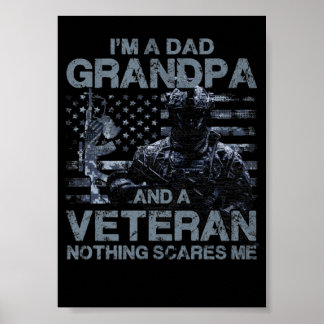 3 Opa Veteran Blau Navy Himmelblau Grau Farbe Poster