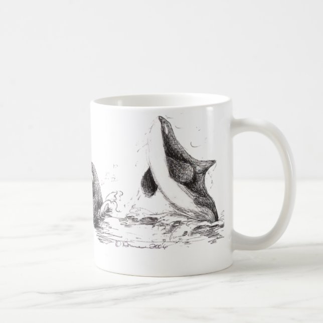 3 Orcas, die grundlegende Tasse spielen (Rechts)