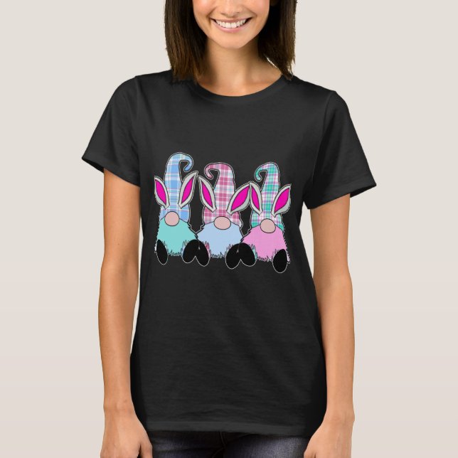 3 Ostergnomen Pastellbärten Frühling Sonnige Ohren T-Shirt (Vorderseite)