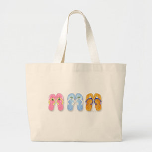 3 Paare der Flipflop-Tasche Jumbo Stoffbeutel