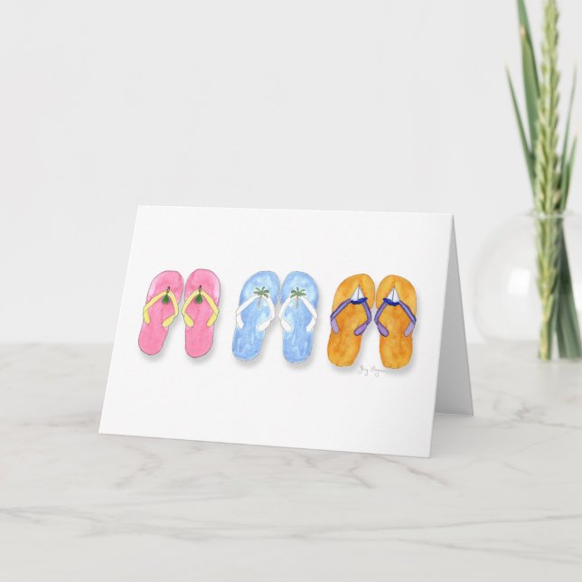3 Paare Flipflop-Karten Karte (Vorderseite)