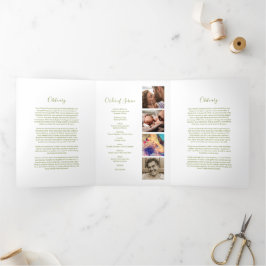 3 Page Ordre des funérailles | Programme commémora