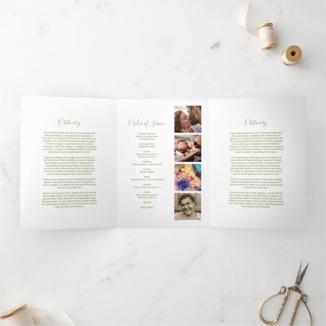 3 Page Ordre des funérailles | Programme commémora (Intérieur)