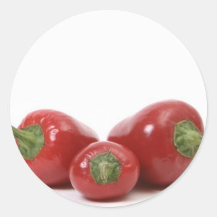 3 PAPRIKASCHOTEN RUNDER AUFKLEBER