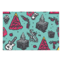 3 pc. Papier d'enveloppement crânien de Rockin