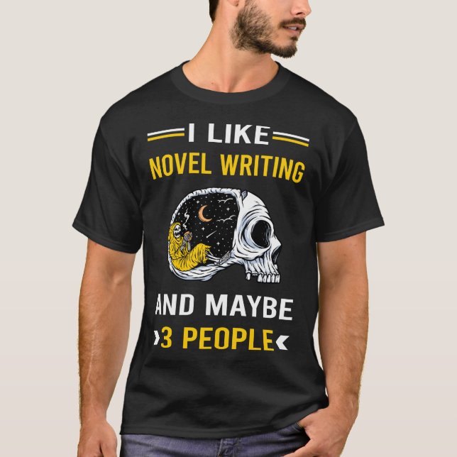 3 Personen Novel Writer T-Shirt (Vorderseite)