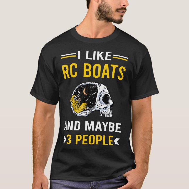 3 Personen RC Boote T-Shirt (Vorderseite)