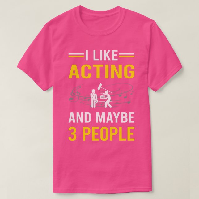 3 Personen Schauspiel Schauspielerin T-Shirt (Design vorne)