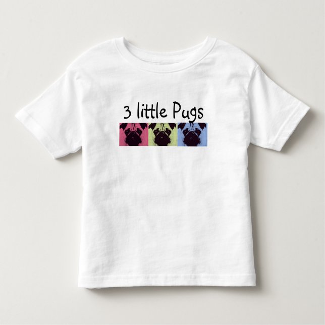 3 petits carlins ! Le T-shirts de l'enfant en bas (Devant)