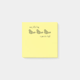 3 Petits oiseaux Notes post-it