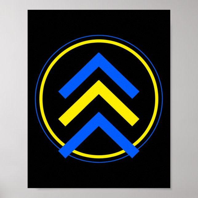 3 Pfeil-Logo-Down-Syndrom Poster (Vorne)