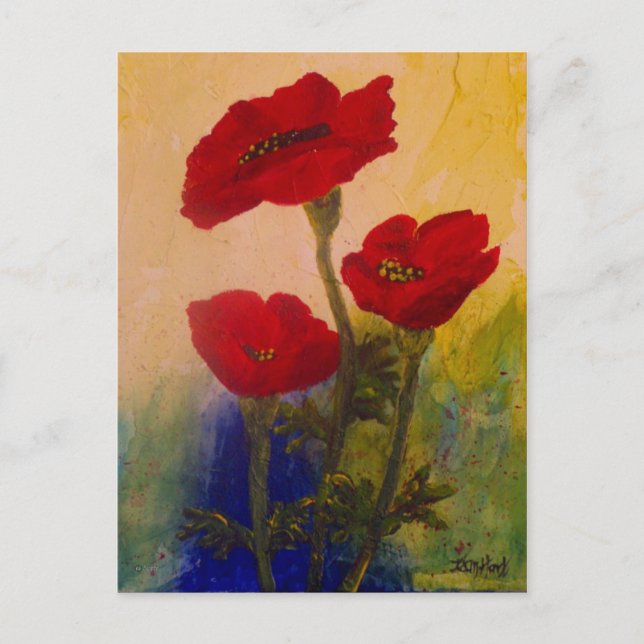 3 Pflaumen Postkarte (Vorderseite)