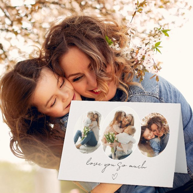 3 Photo Collage Card – Love You So Much Dankeskarte (Von Creator hochgeladen)