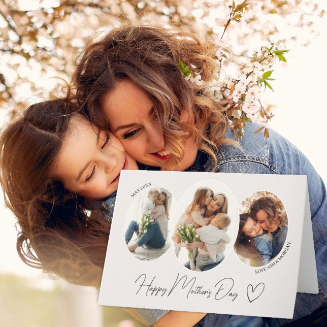 3 Photo Collage Happy Mother’s Day Dankeskarte (Von Creator hochgeladen)