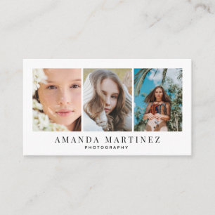 3 Photographie Carte de visite minimaliste blanc