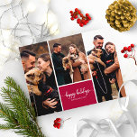 3 Photos Collage Happy Holidays Modern Christmas Postkarte<br><div class="desc">3 Photos Collage Happy Holidays Modern Christmas Postcard</div>