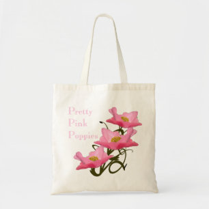 3 Pink Poppy Blume Öko freundlich wiederverwendba Tragetasche