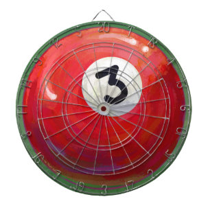 3 Pool Ball Muster gemalt Dartscheibe