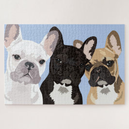 3 Pop Art French Bulldogs