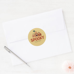 3 Pumpkins Spookins Season Halloween Round Sticker