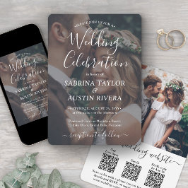 3 QR Codes All-in-One-UAWG-Overlay-Hochzeit Einladung