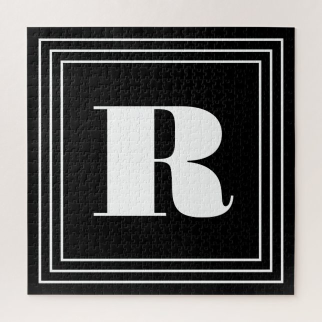 3 Rahmen Monogramm | Schwarz & Weiß (Vertikal)
