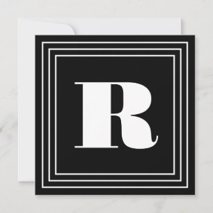 3 Rahmen Monogramm   Schwarz & Weiß