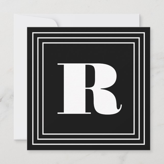 3 Rahmen Monogramm | Schwarz & Weiß (Vorderseite)