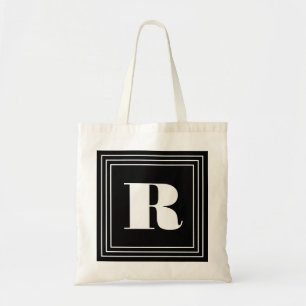 3 Rahmen Monogramm Schwarz & Weiß Tragetasche