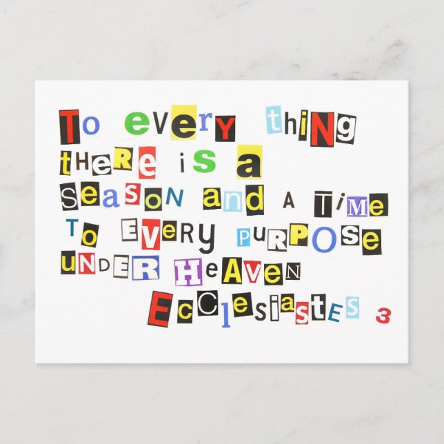 3 Ransom Note Style Postkarte (Vorderseite)
