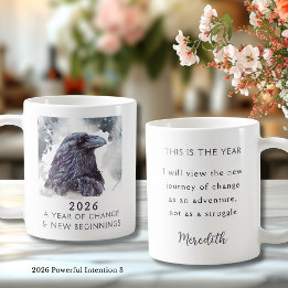 3. Raven 2026 Year of Change Powerful Intention Kaffeetasse