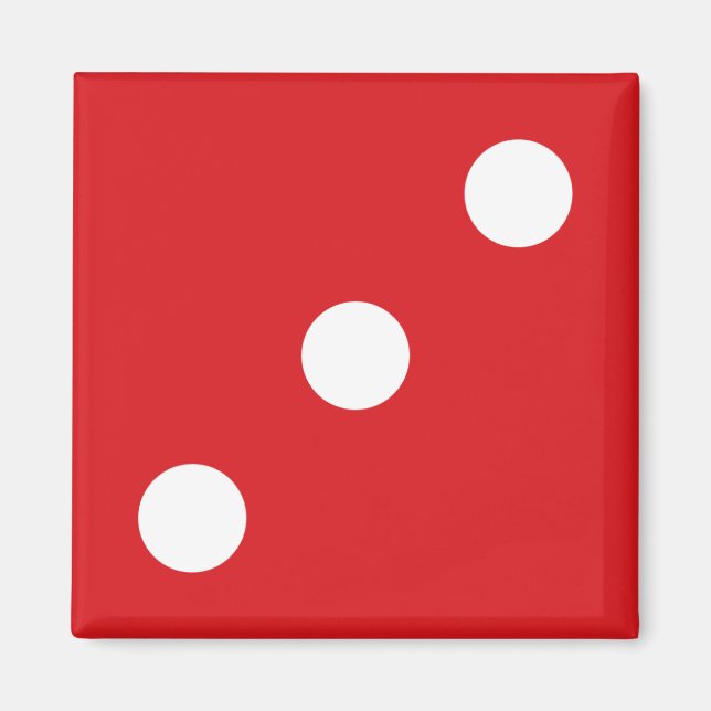 3 Red Dice Magnet (Vorne)