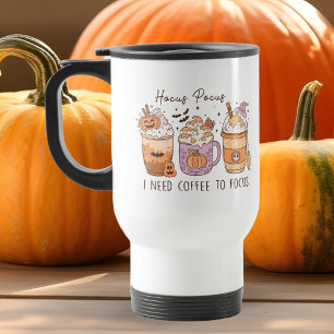 3 Retro Halloween Kaffee, Hocus pocus Frapuccino Reisebecher