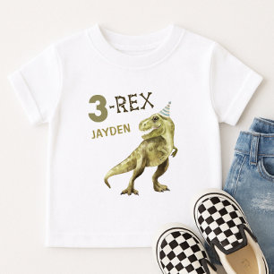 3-Rex Niedlich Dinosaurier Drei Rex Geburtstagspar Baby T-shirt