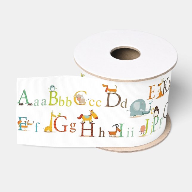 3" Ribbon - Alphabet Ripsband (Spule)